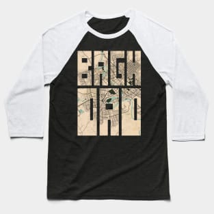 Baghdad, Iraq City Map Typography - Vintage Baseball T-Shirt